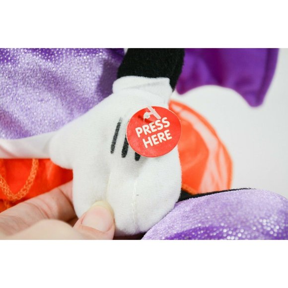 Just Play Disney Minnie Mouse Halloween Vampire Bat 11” Musical Toy & Moves Head - Picture 2 of 9
